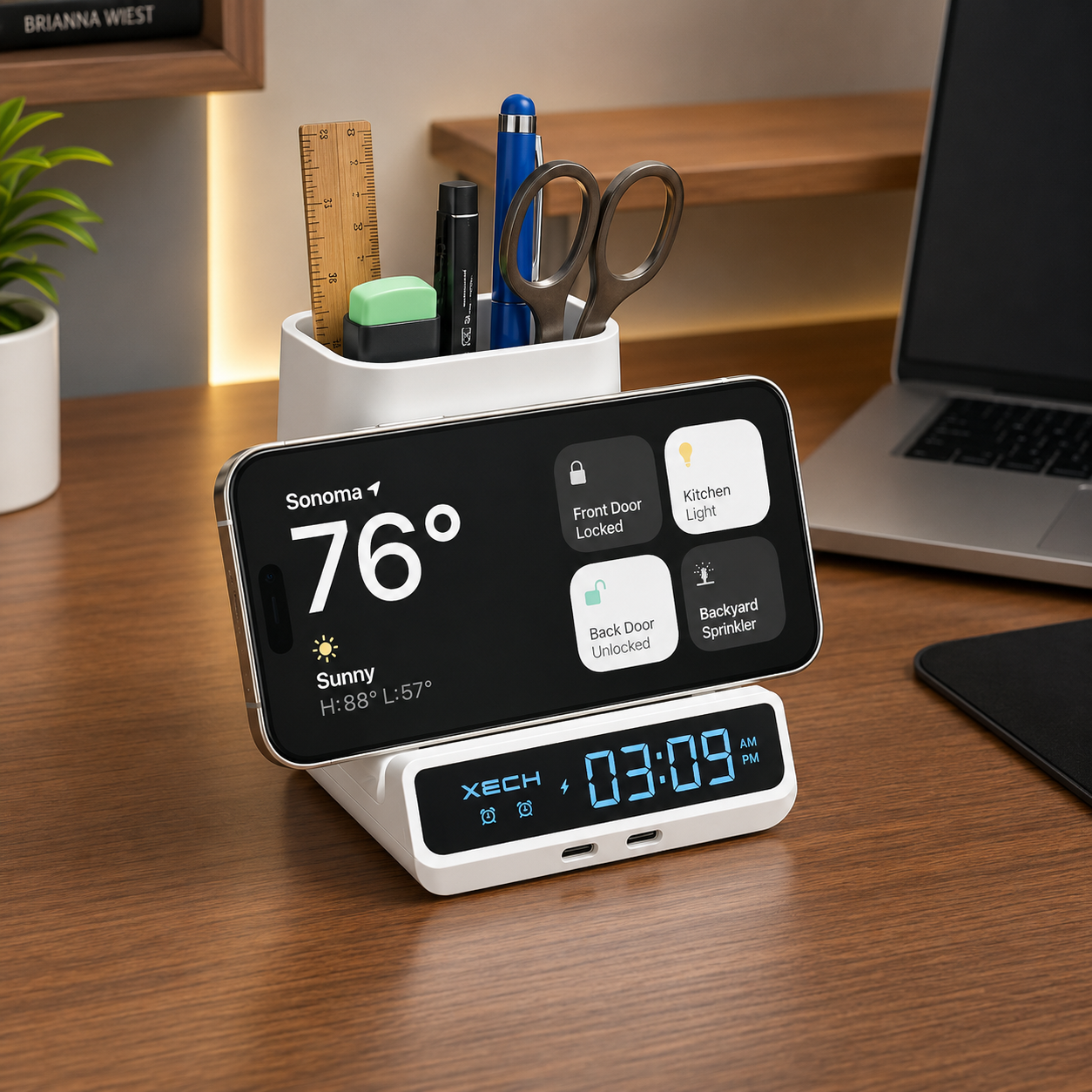 Quest Max (Clock + Pen Stand + Wireless Charger) — image 1
