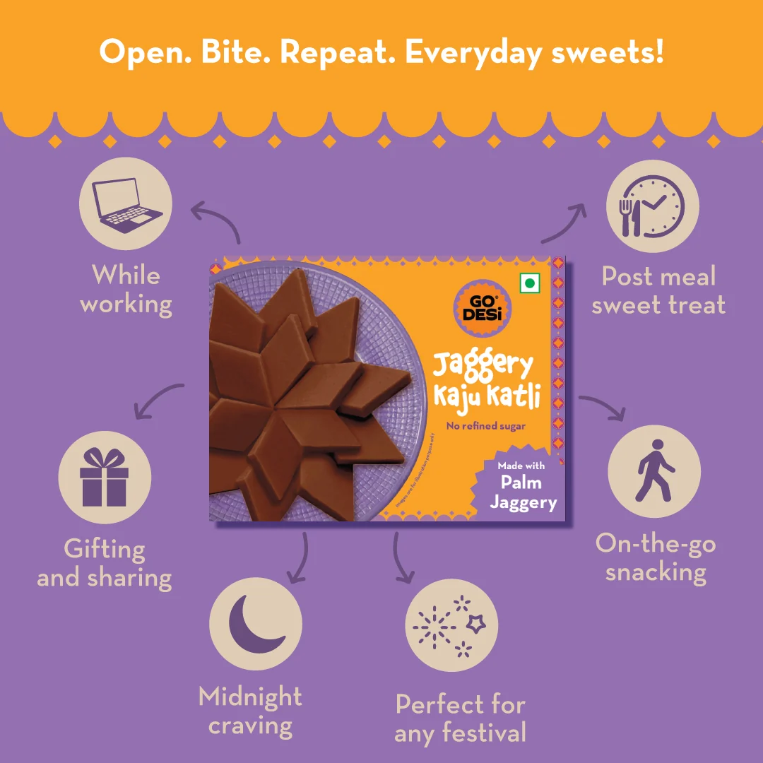 GoDesi Jaggery Kaju Katli 100g — image 1