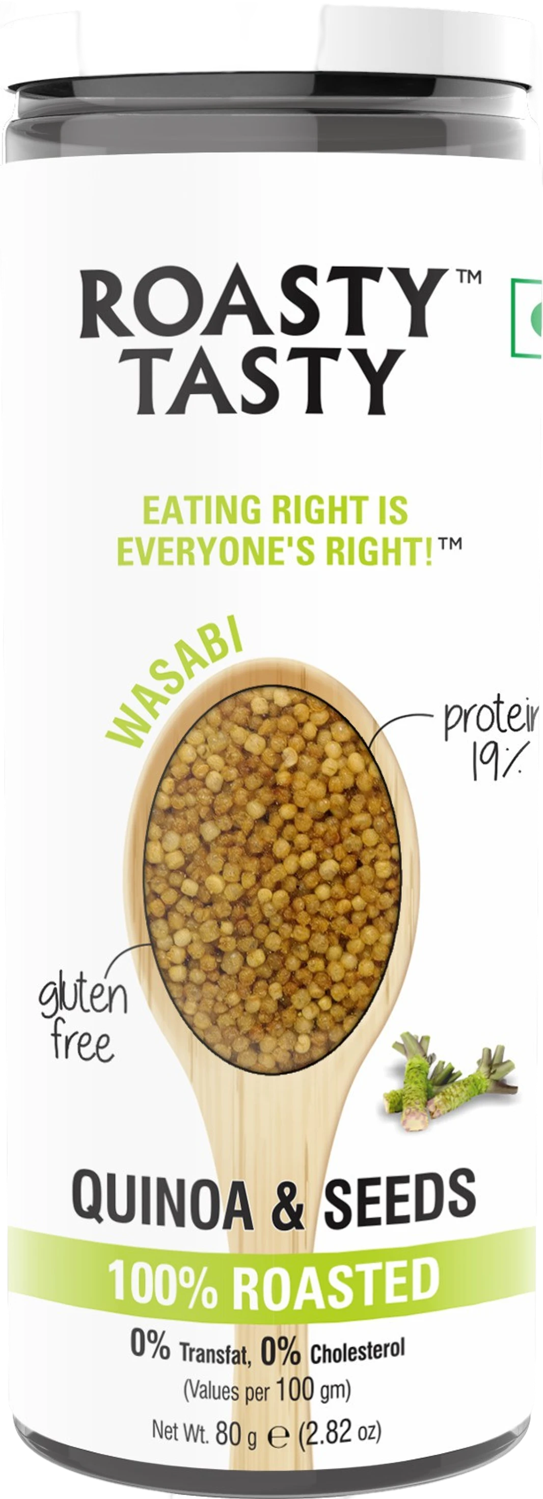 Roasty Tasty Quinoa & Seeds Wasabi 80g — image 1