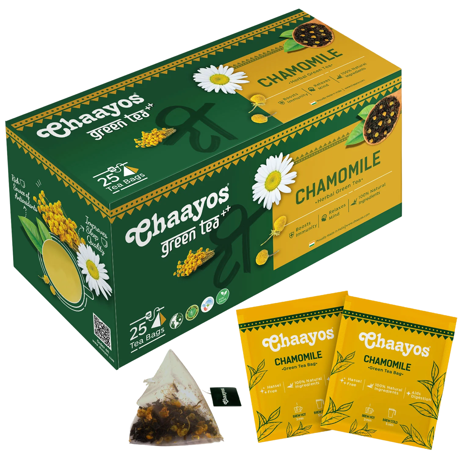 Chaayos Chamomile Green Tea — image 1