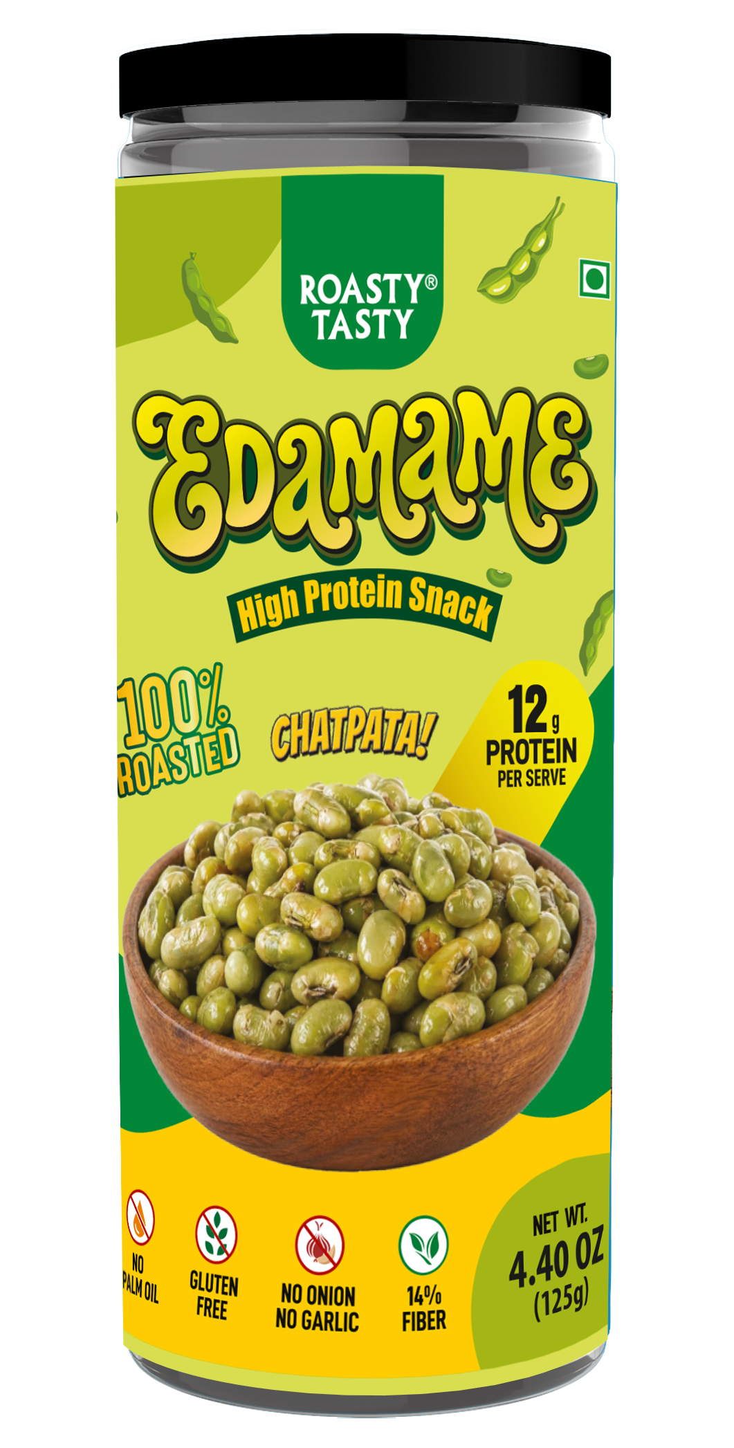 Roasty Tasty Edamame Chatpata 125g — image 1