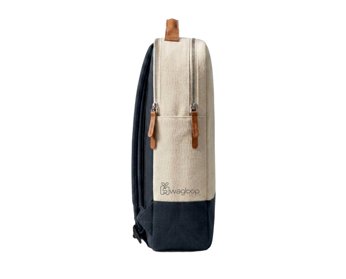 Ivory - Navy 9 to 9 Backpack