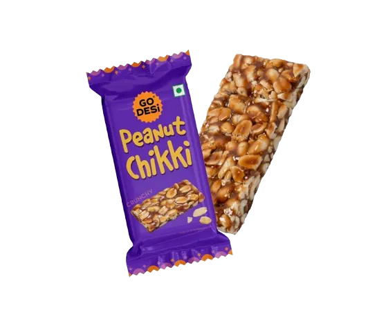 GoDesi Classic Peanut Chikki Jar 50 pcs — image 1