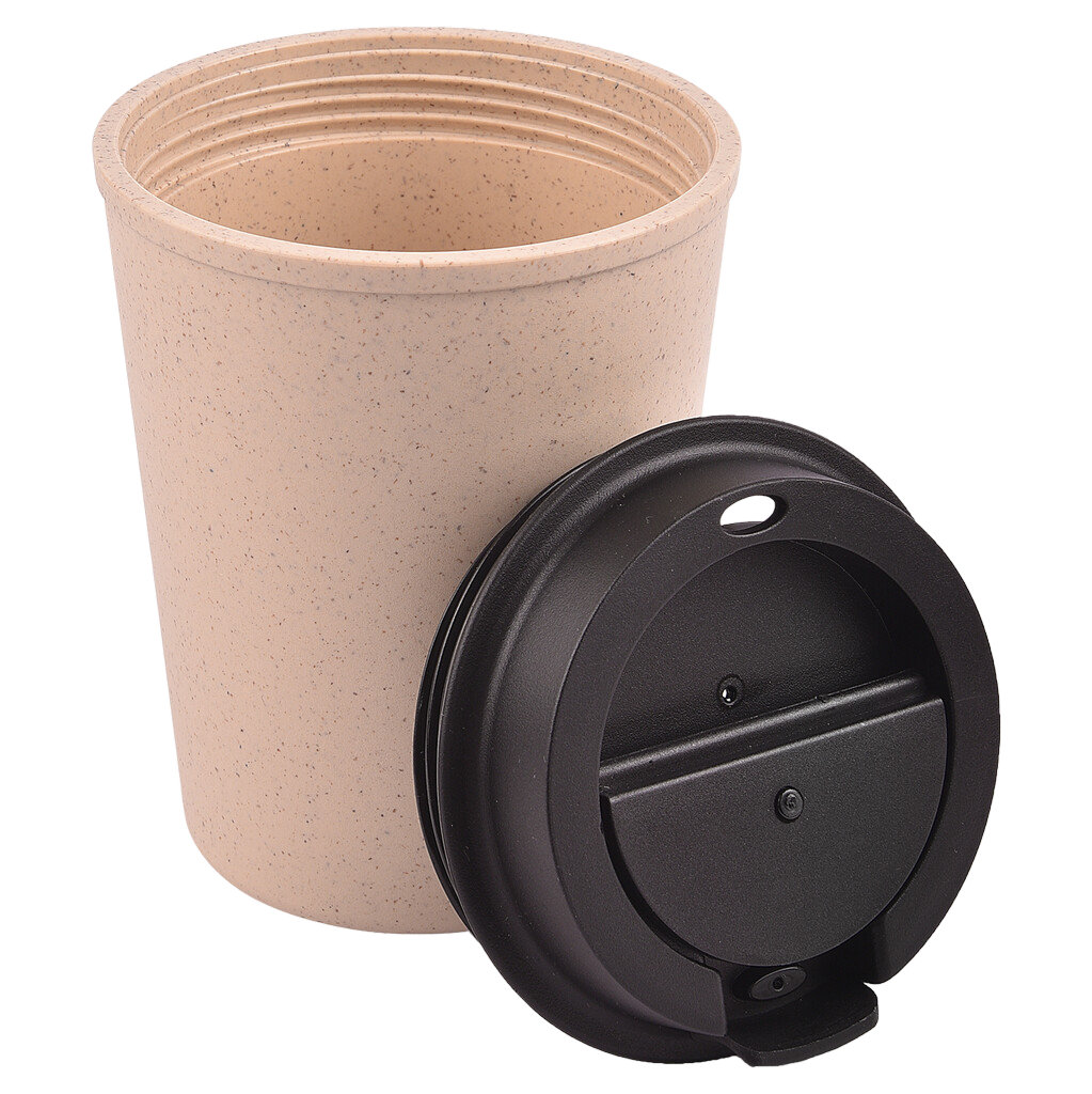 Double Wall Bamboo Mug with Flip Cap — image 2
