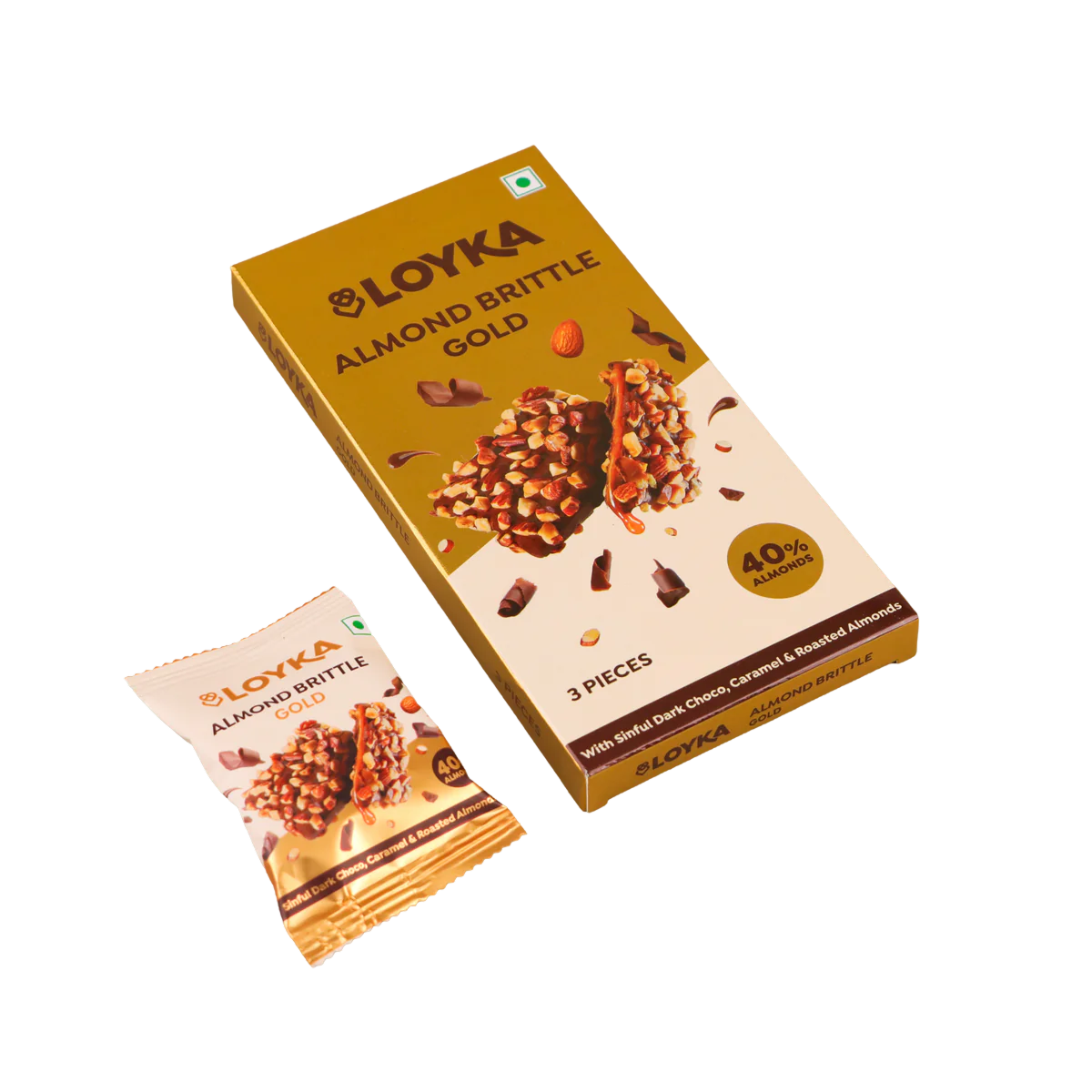 Loyka Almond Brittle Gold 3 Pcs Box