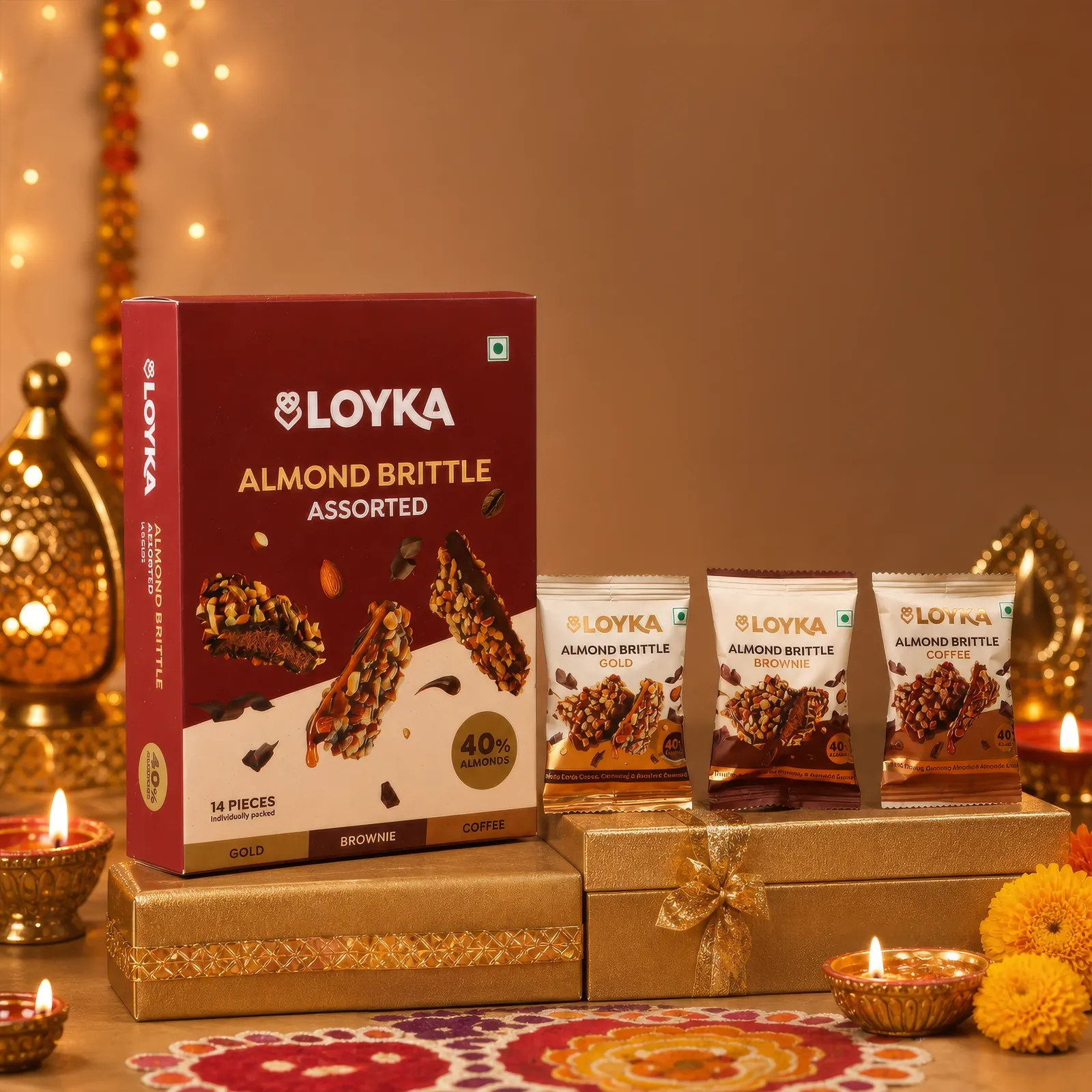 LOYKA Almond Brittle Assorted - 14pcs pack — image 2