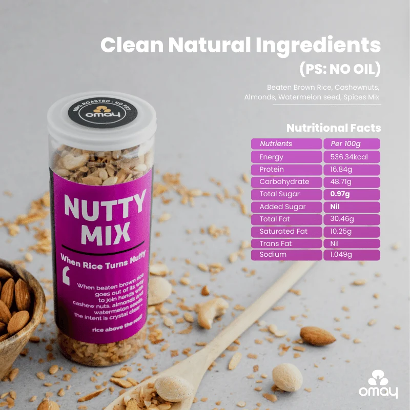 Omay Nutty Mix - with Dry Fruits 120gm — image 4