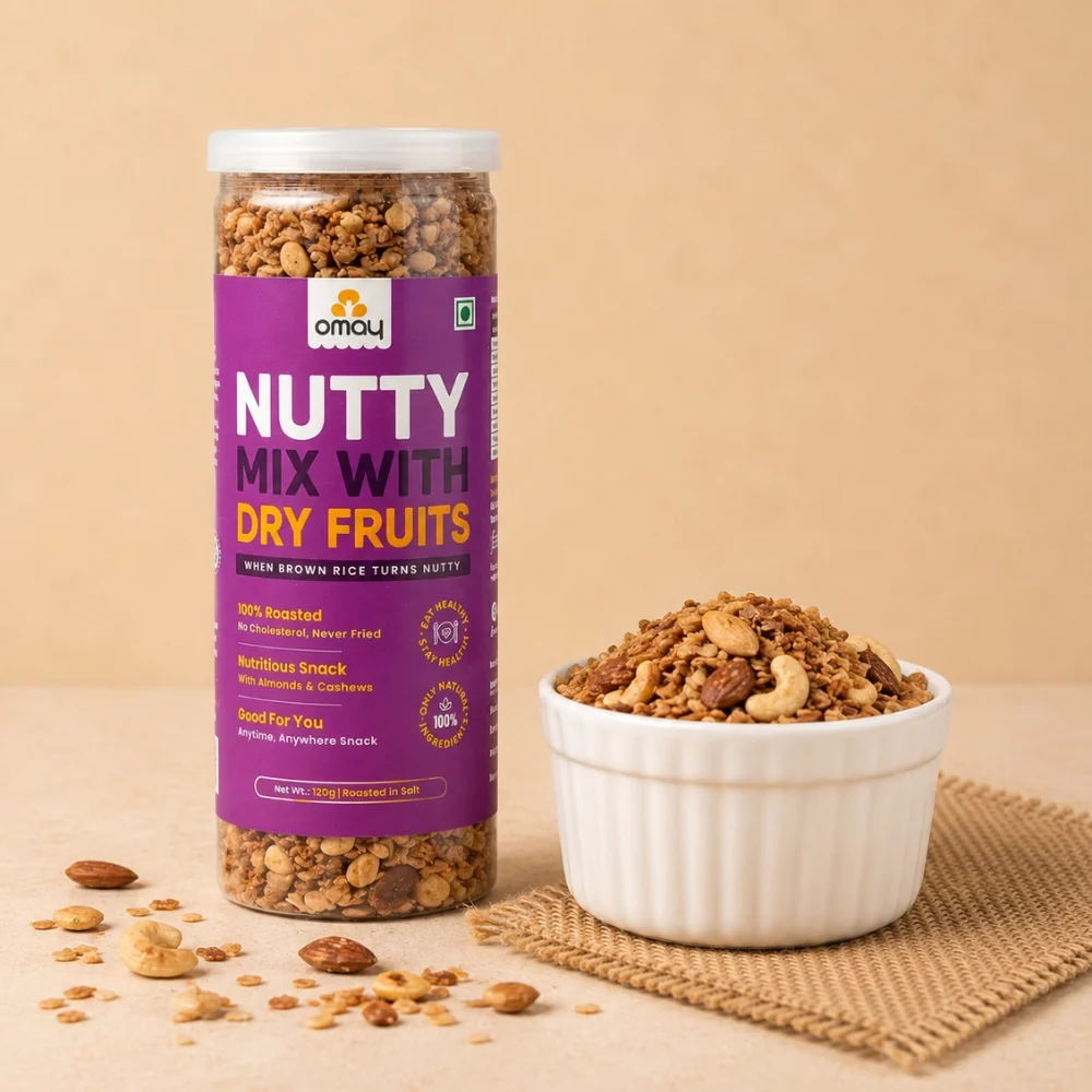 Omay Nutty Mix - with Dry Fruits 120gm — image 1