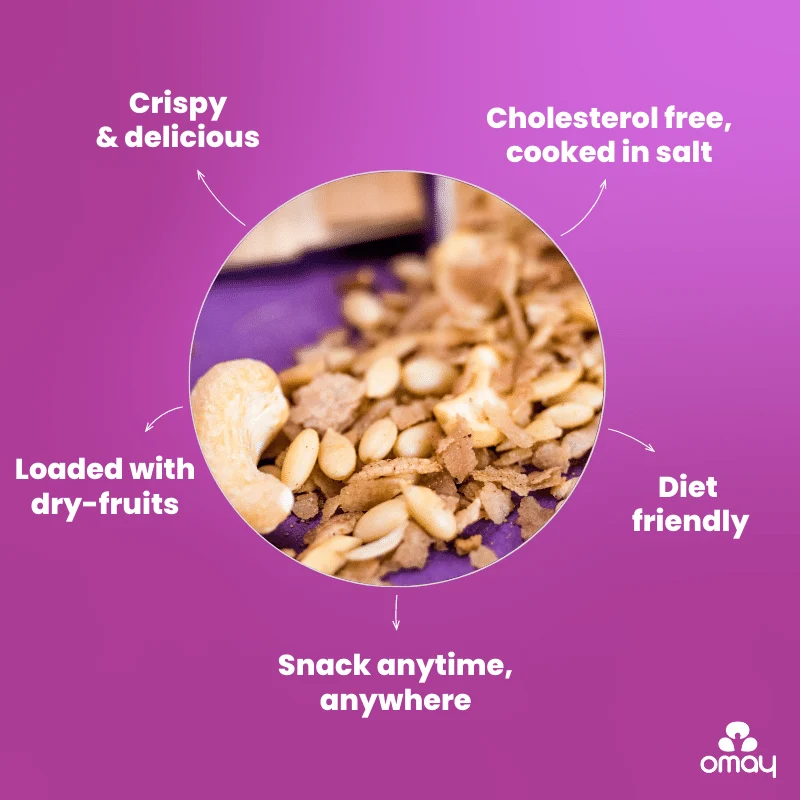 Omay Nutty Mix - with Dry Fruits 120gm — image 3