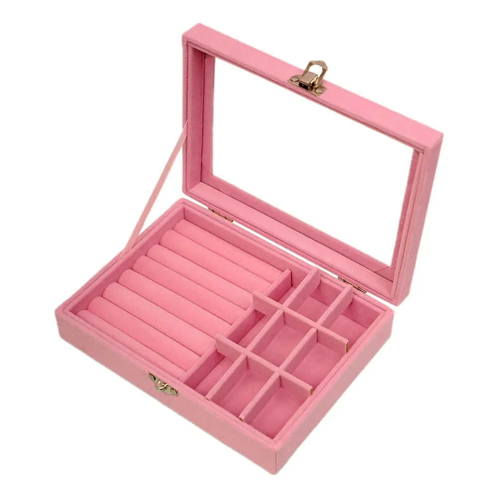 Personalised 9-Grid Velvet Jewellery Organiser