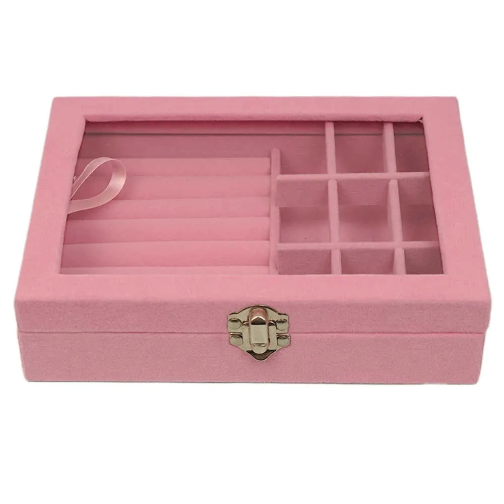 Personalised 9-Grid Velvet Jewellery Organiser