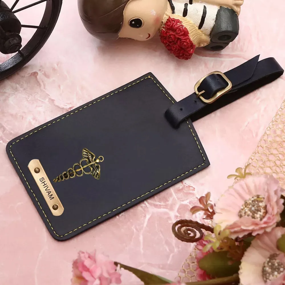 Personalised Luggage Tag with Charm