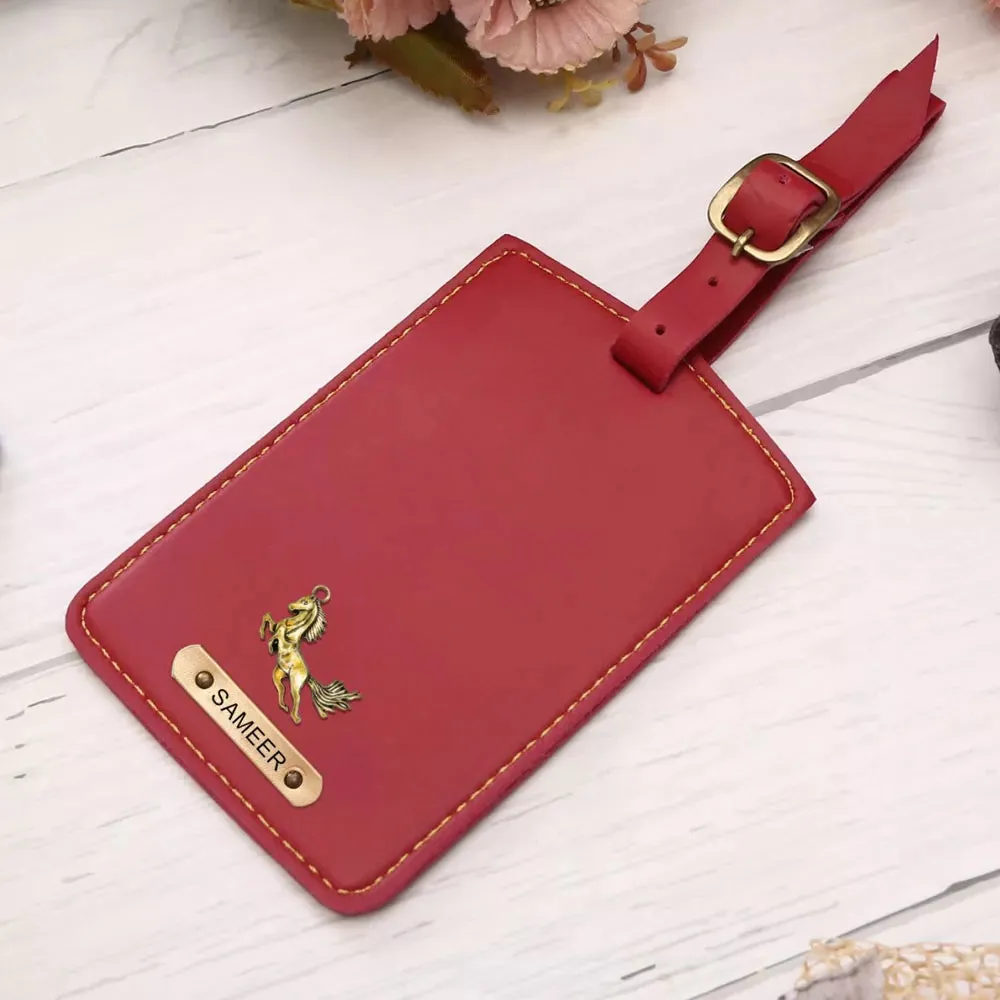 Personalised Luggage Tag with Charm