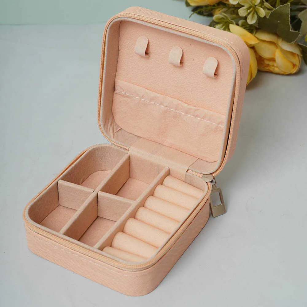 Personalised Pearl Initial Jewellery Box, Peach