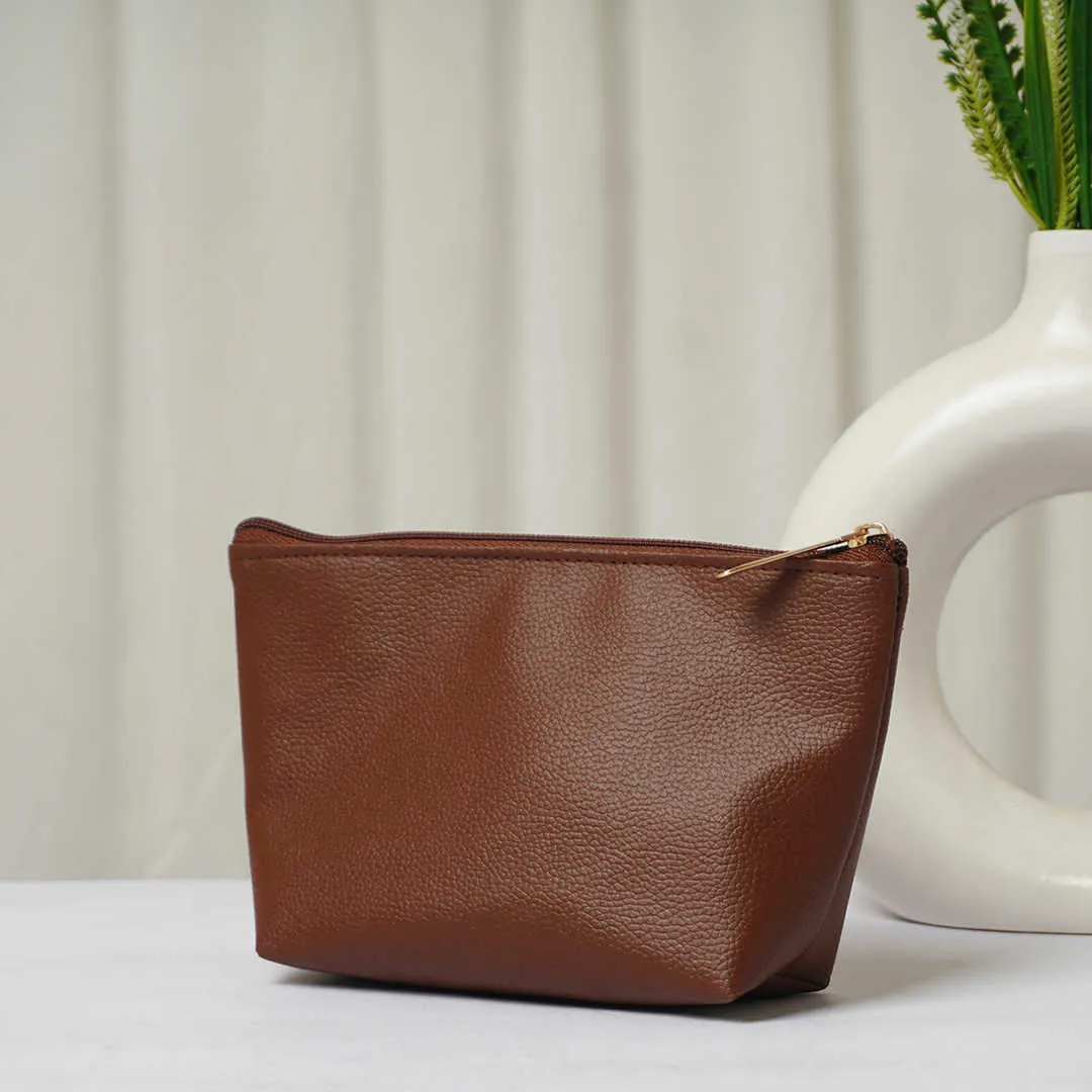 Personalised Vegan Leather Pouch with Charm