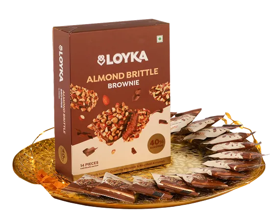 LOYKA Almond Brittle Brownie - 14pcs pack