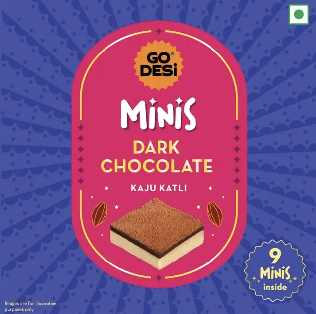 GoDesi Dark Chocolate Kaju Katli (Pack of 9) — image 2
