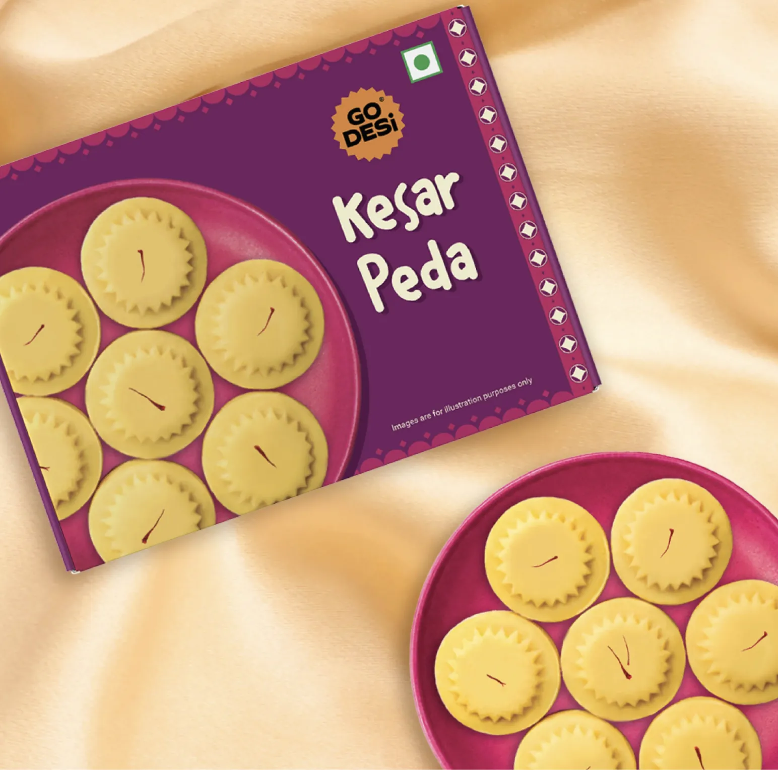 GoDesi Kesar Peda Box 200 grams — image 1