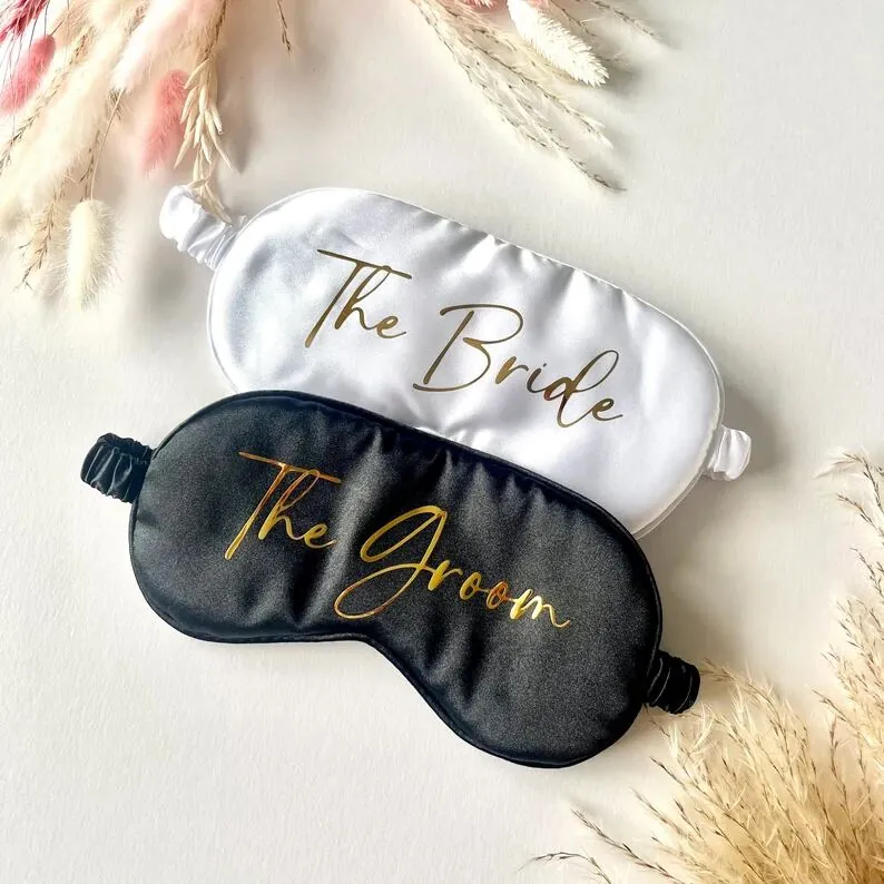 The Bride & The Groom Satin Eye Mask