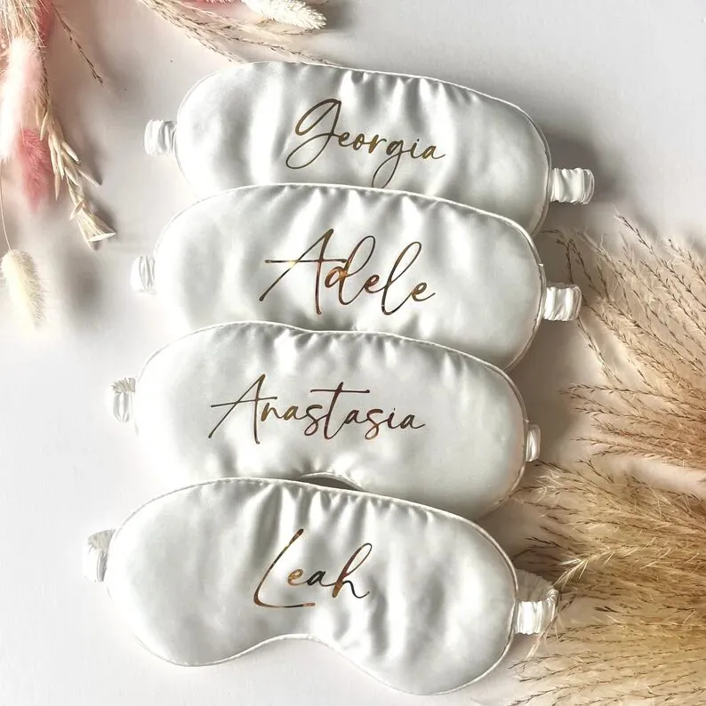The Bride & The Groom Satin Eye Mask