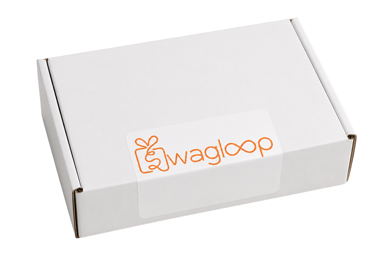 White Mailer Box with Custom Sticker