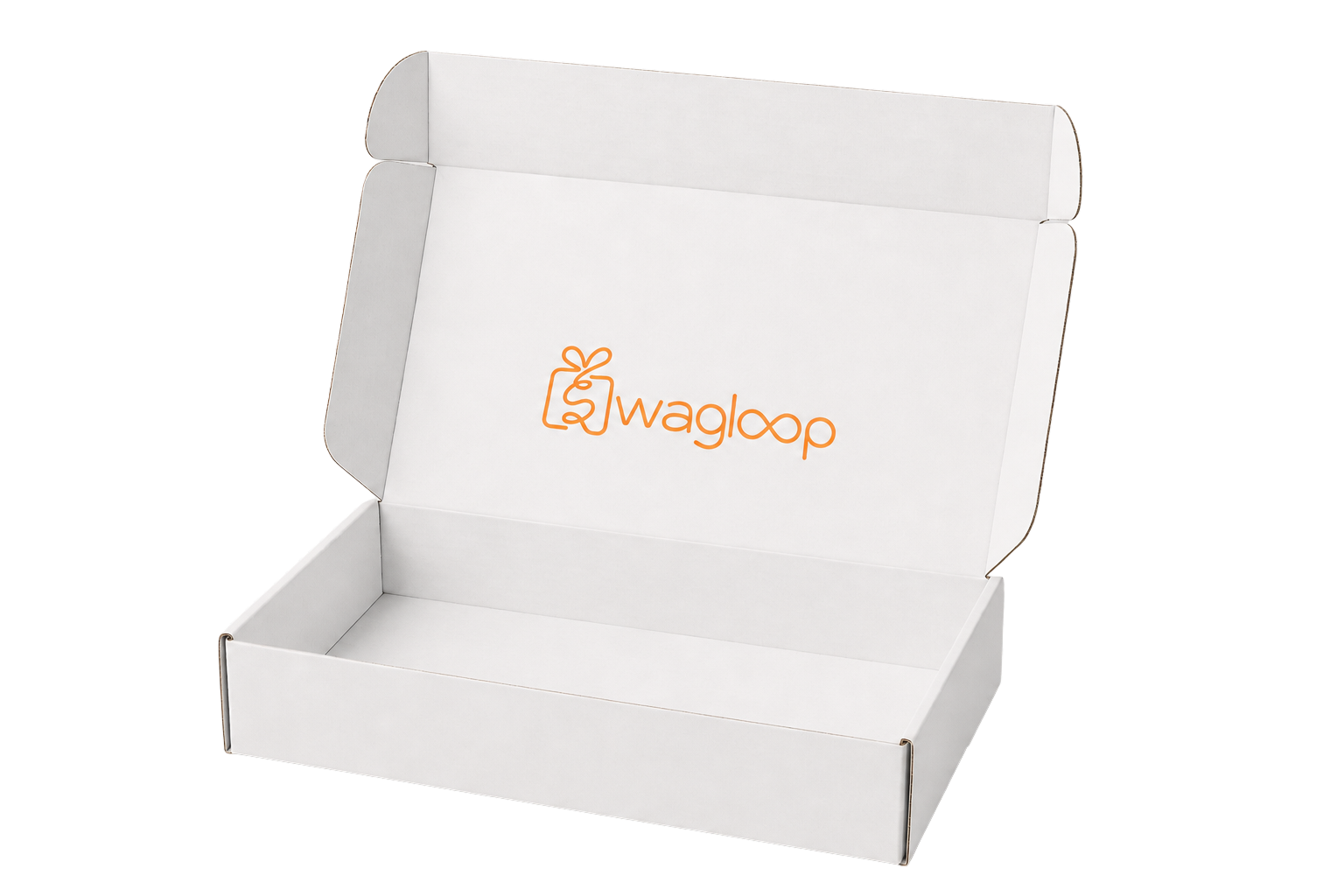 White Mailer Box with Custom Sticker